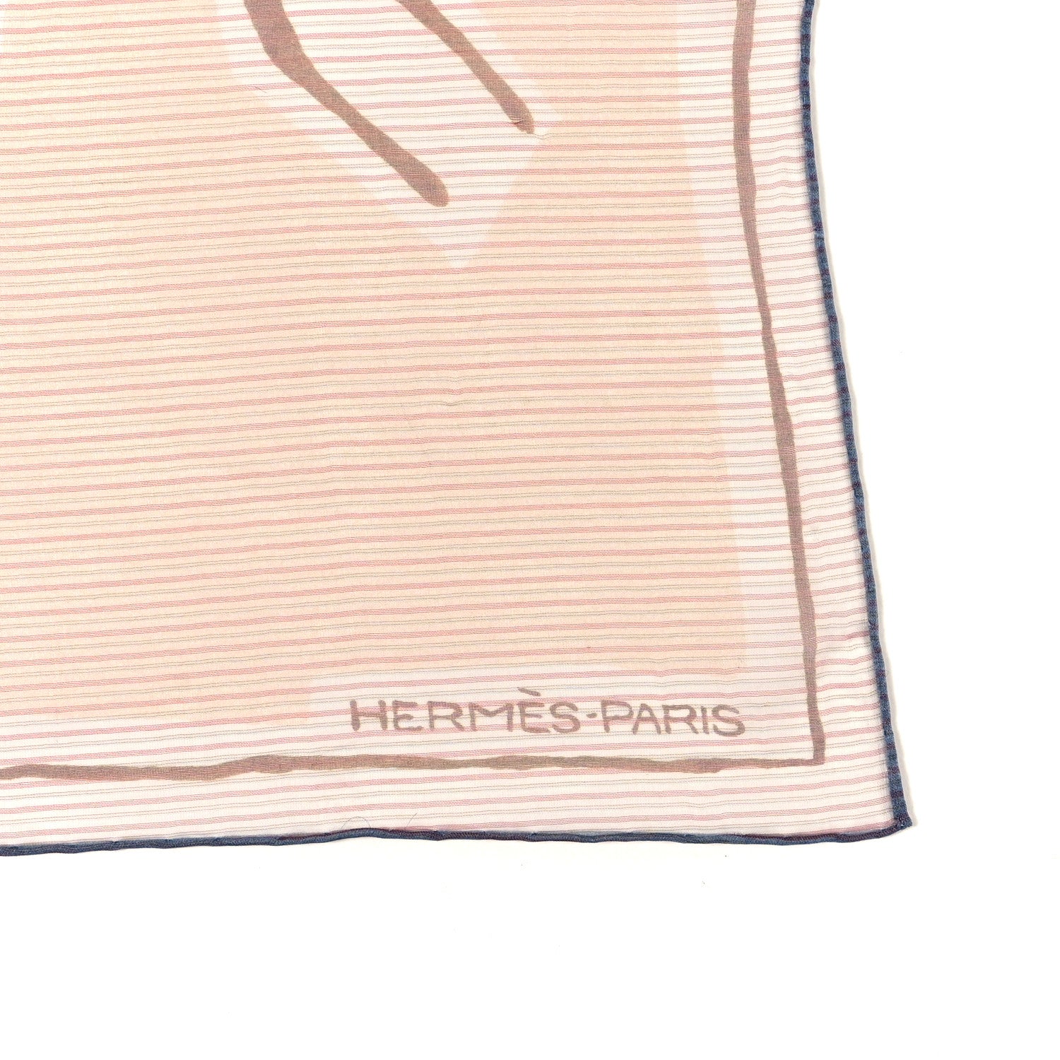 Hermes Silk Muslin Choreographie Equestre Scarf 70 Beige Rose Jaune Bleu 2 of 3