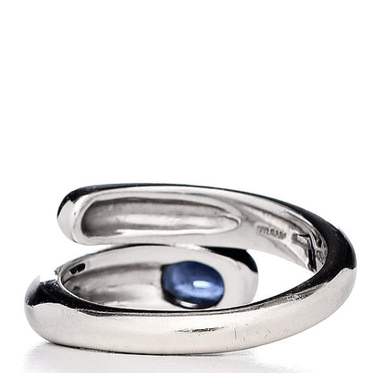 Bulgari 18K White Gold Blue Sapphire Astraea Wrap Ring 49 4.75 4 of 5