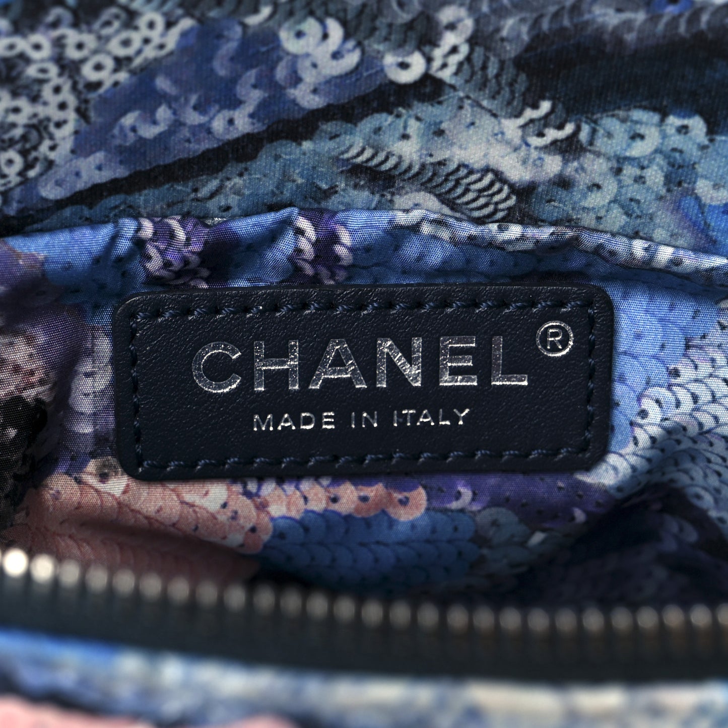 Canvas Sequin Print Quilted Waist Bag Multicolor
