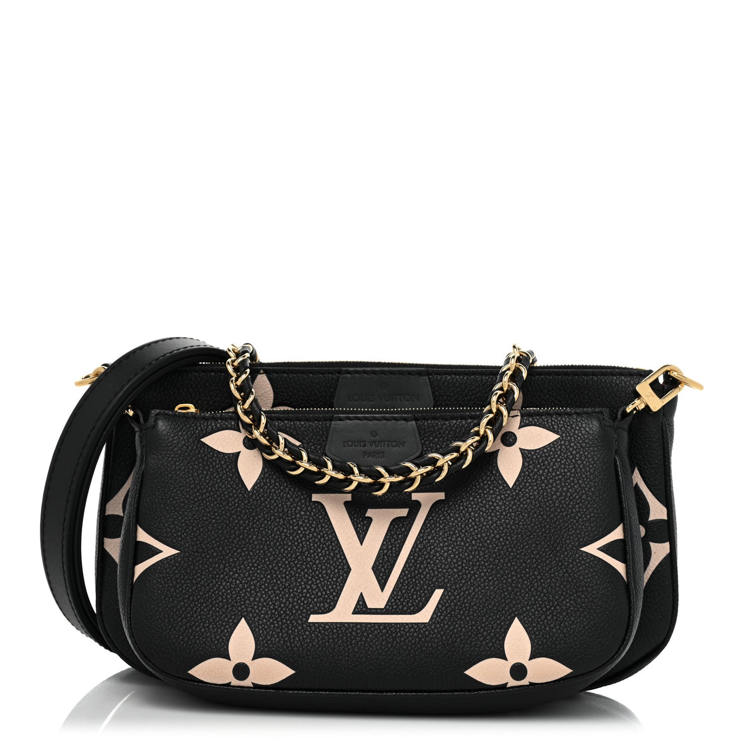 Louis Vuitton Empreinte Monogram Giant Multi Pochette Accessories Black Beige 1 of 9
