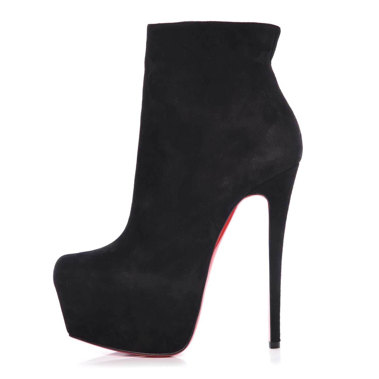 Christian Louboutin Suede Daf Booty 160 Ankle Boots 38 Black 1 of 10