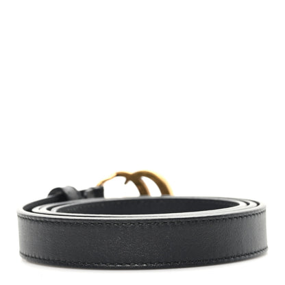 Gucci Calfskin Double G 20mm Belt 80 32 Black 2 of 4