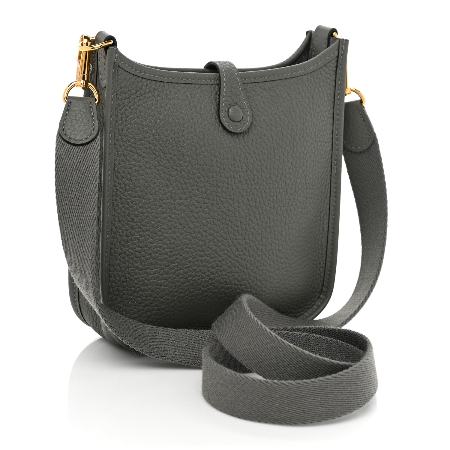 Hermes Taurillon Clemence Evelyne TPM Gris Meyer 2 of 7