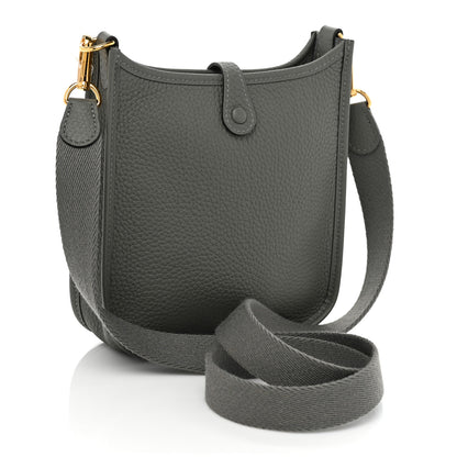 Hermes Taurillon Clemence Evelyne TPM Gris Meyer 2 of 7
