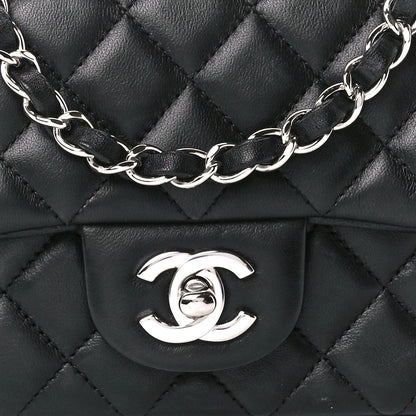 Chanel Lambskin Quilted Mini Rectangular Flap Black 9 of 12