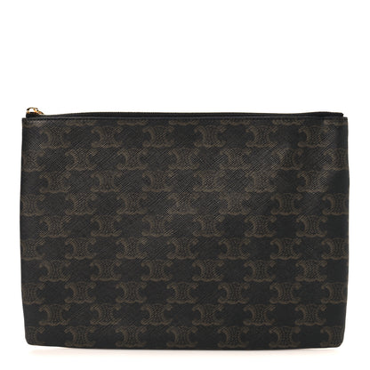 Celine Triomphe Canvas Pouch Black 1 of 7