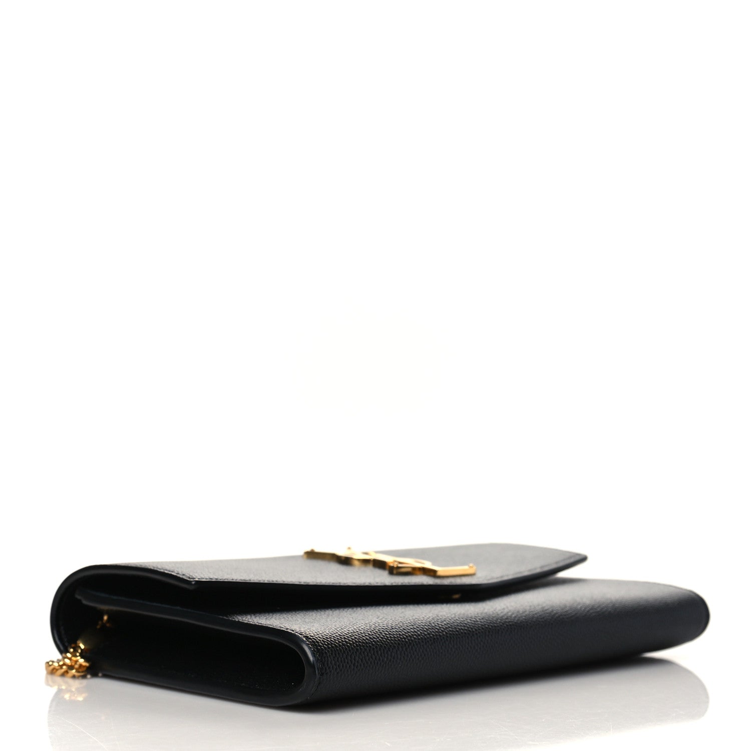 Saint Laurent Grain De Poudre Uptown Chain Wallet Black 5 of 11
