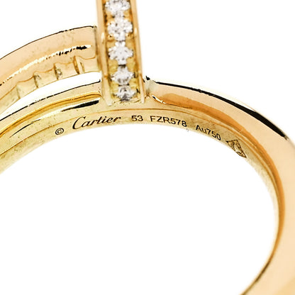 Cartier 18K Yellow Gold Diamond Juste Un Clou Ring 53 6.5 5 of 6