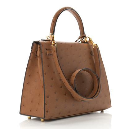 Hermes Ostrich Kelly Sellier 25 Alezan 3 of 11