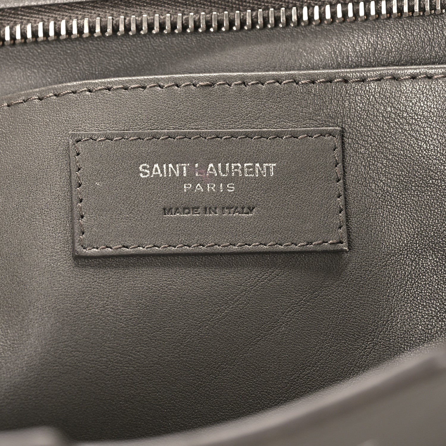 Saint Laurent Smooth Calfskin Crocodile Embossed Baby Monogram Downtown Cabas Earth 6 of 9