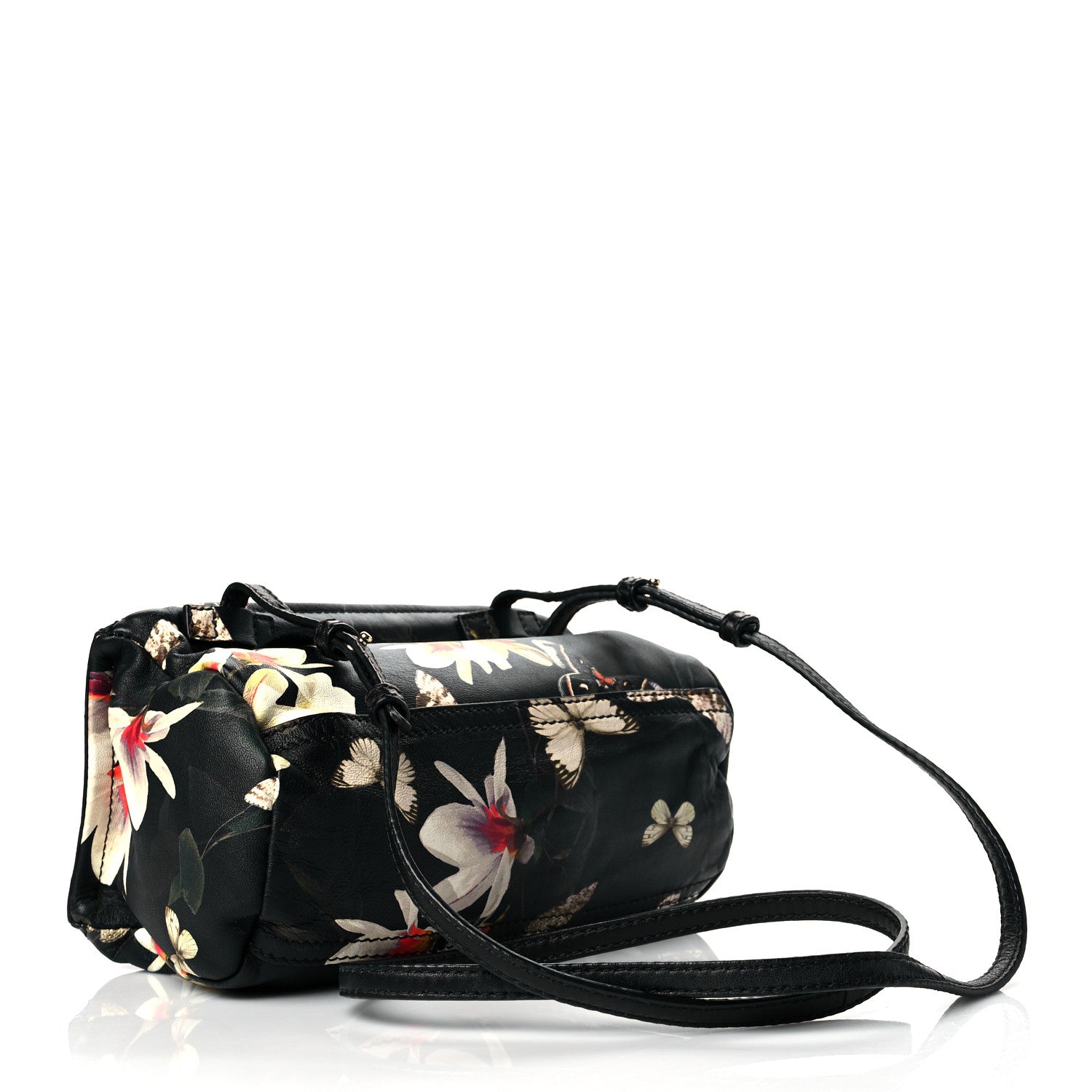 Givenchy Lambskin Magnolia and Moth Print Mini Pandora Black 2 of 9