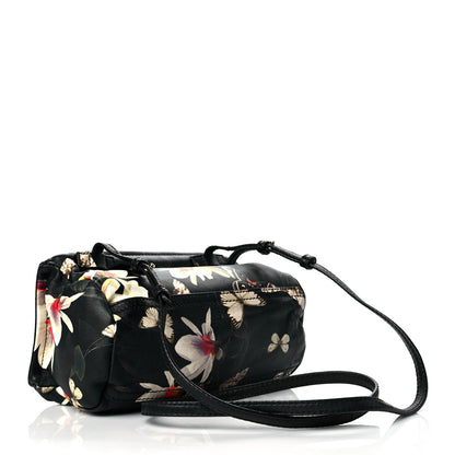 Givenchy Lambskin Magnolia and Moth Print Mini Pandora Black 2 of 9