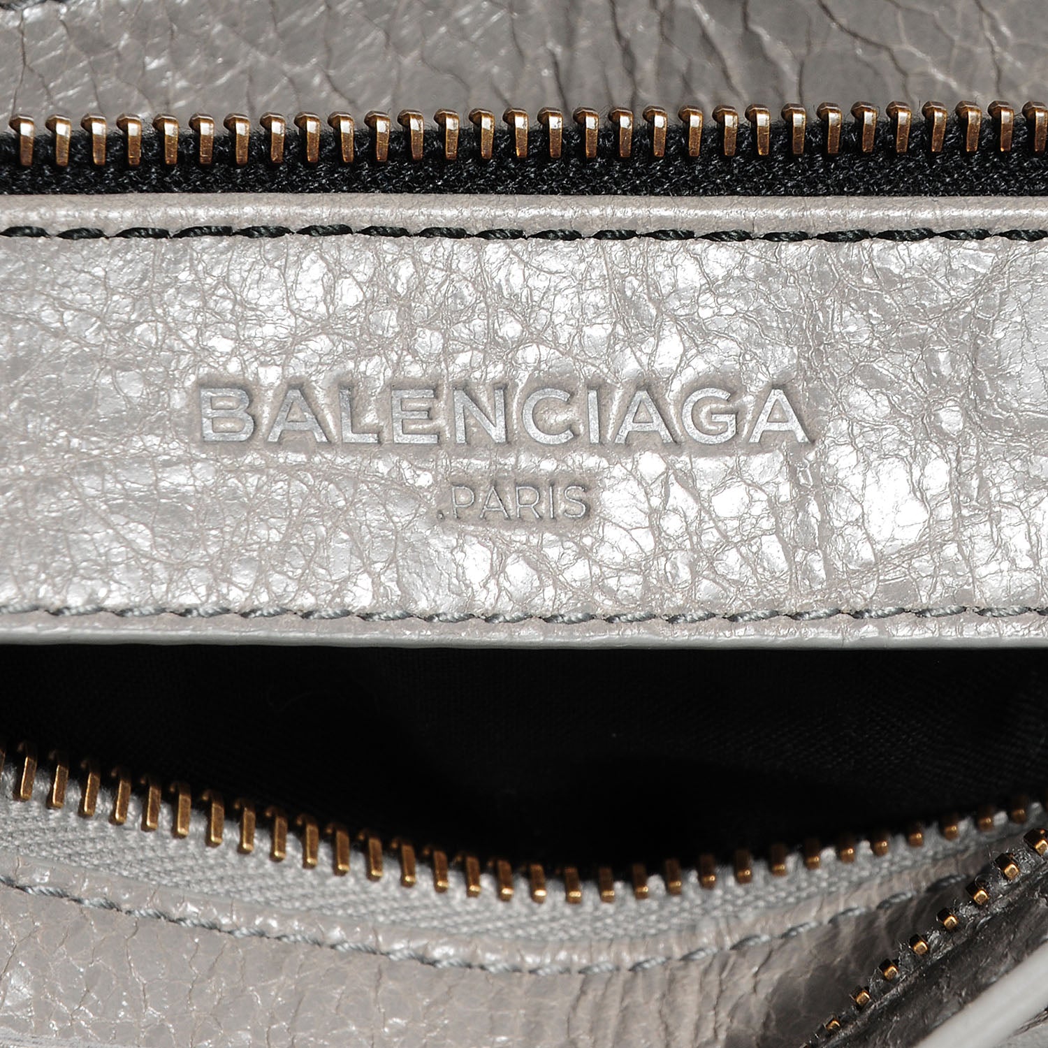 Balenciaga Agneau Classic Hardware Zip Traveler Backpack Gris Pyrite 4 of 13