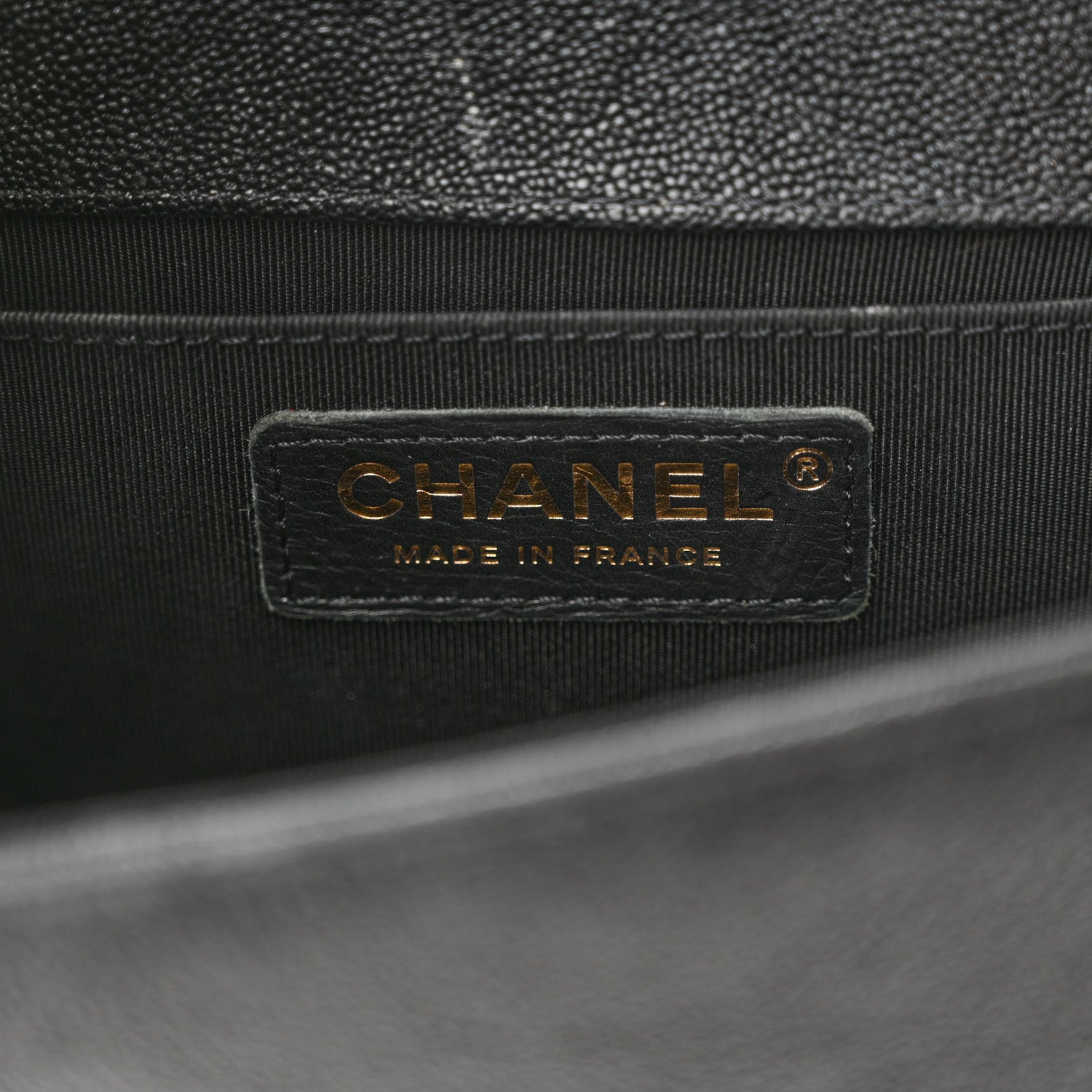 Chanel Iridescent Caviar Chevron Quilted Small Boy Flap Black 6 of 10