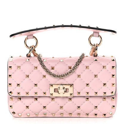 Valentino Garavani Nappa Small Rockstud Spike Shoulder Bag Water Rose 1 of 9