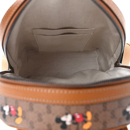 Gucci X DISNEY Mini Vintage GG Supreme Monogram Mickey Mouse Small Dome Backpack Beige Vintage Sun Oil 4 of 4