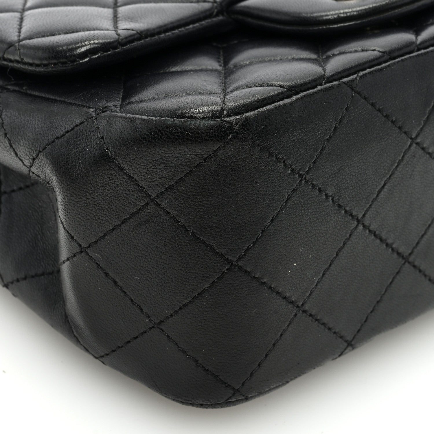 Chanel Lambskin Quilted Mini Square Flap Black 9 of 12