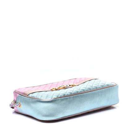 Gucci Laminated Nappa Trapuntata Small Zumi Shoulder Bag Rosa Lago Rame 4 of 9