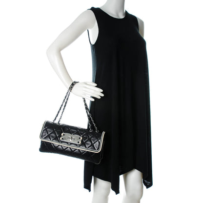 Chanel Lambskin East West Accordion Flap Black 2 of 7