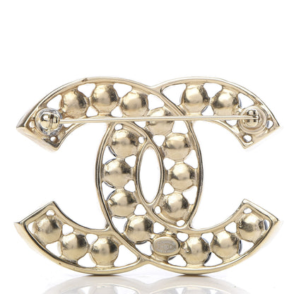Chanel Pearl CC Brooch Black Gold 3 of 5