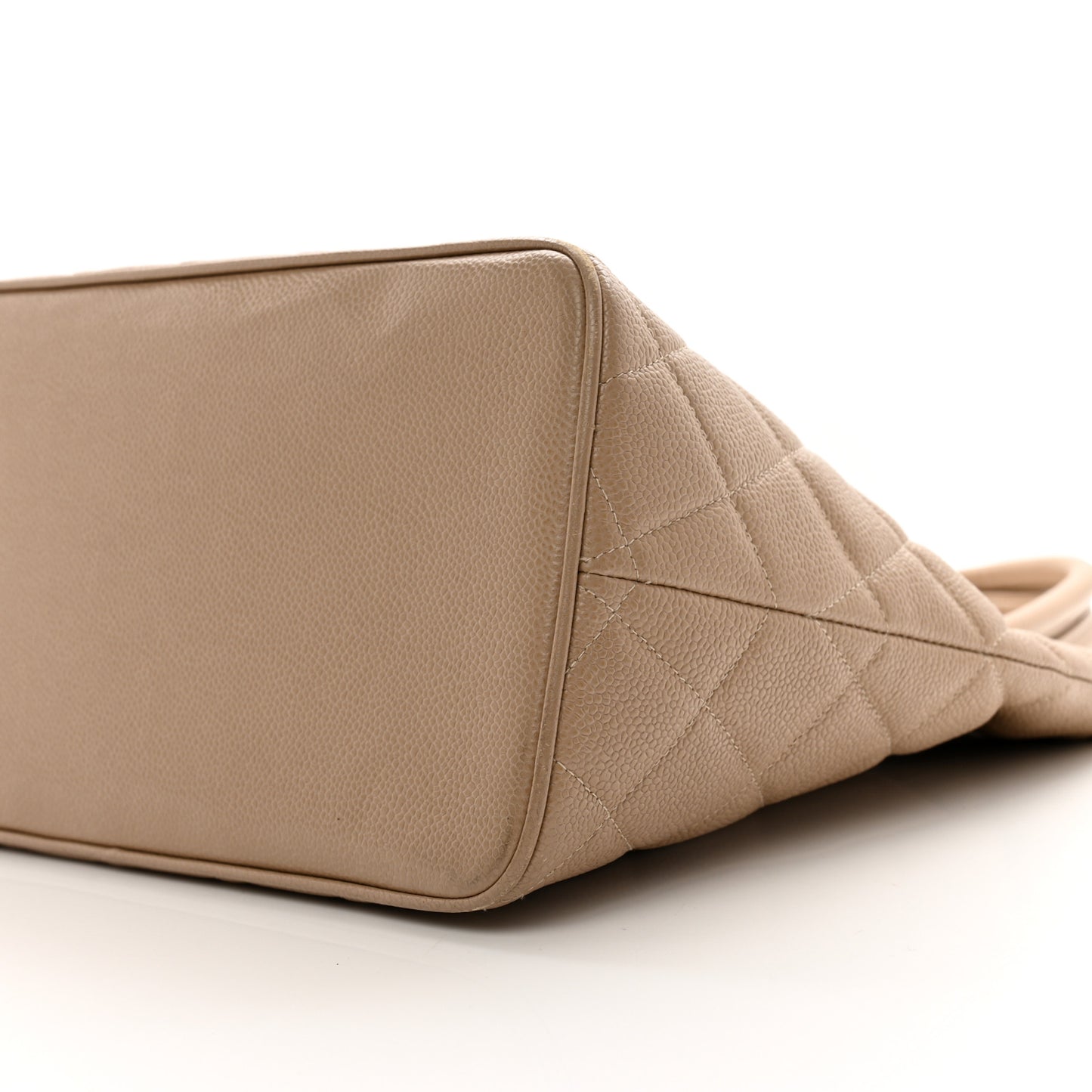 Caviar Quilted Medallion Tote Beige