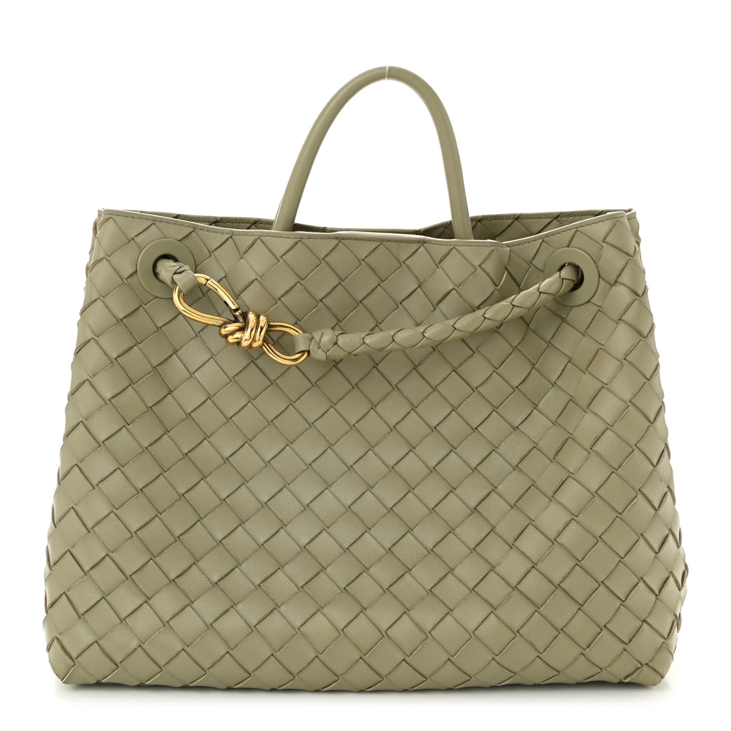 Bottega Veneta Nappa Intrecciato Medium Andiamo Shoulder Bag Travertine 1 of 9