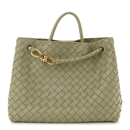 Bottega Veneta Nappa Intrecciato Medium Andiamo Shoulder Bag Travertine 1 of 9