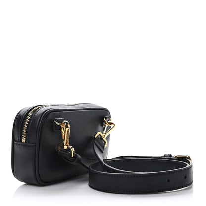 Fendi X VERSACE Vitello Cover Fendace Medusa Small Camera Case Black Gold 3 of 9