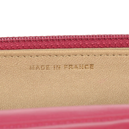 Chanel Lambskin Camellia Embossed Wallet On Chain WOC Pink 8 of 9