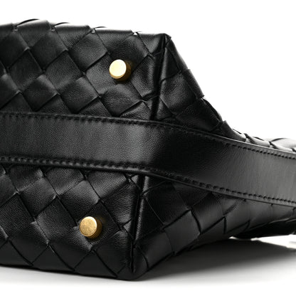 Bottega Veneta Calfskin Nappa Intrecciato Mini Wallace Black 10 of 12