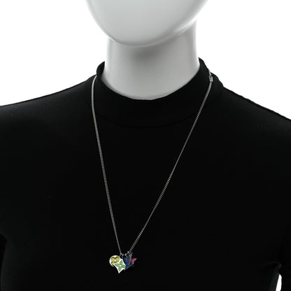 Louis Vuitton Metal LV Instinct Necklace Silver Multicolor 2 of 9