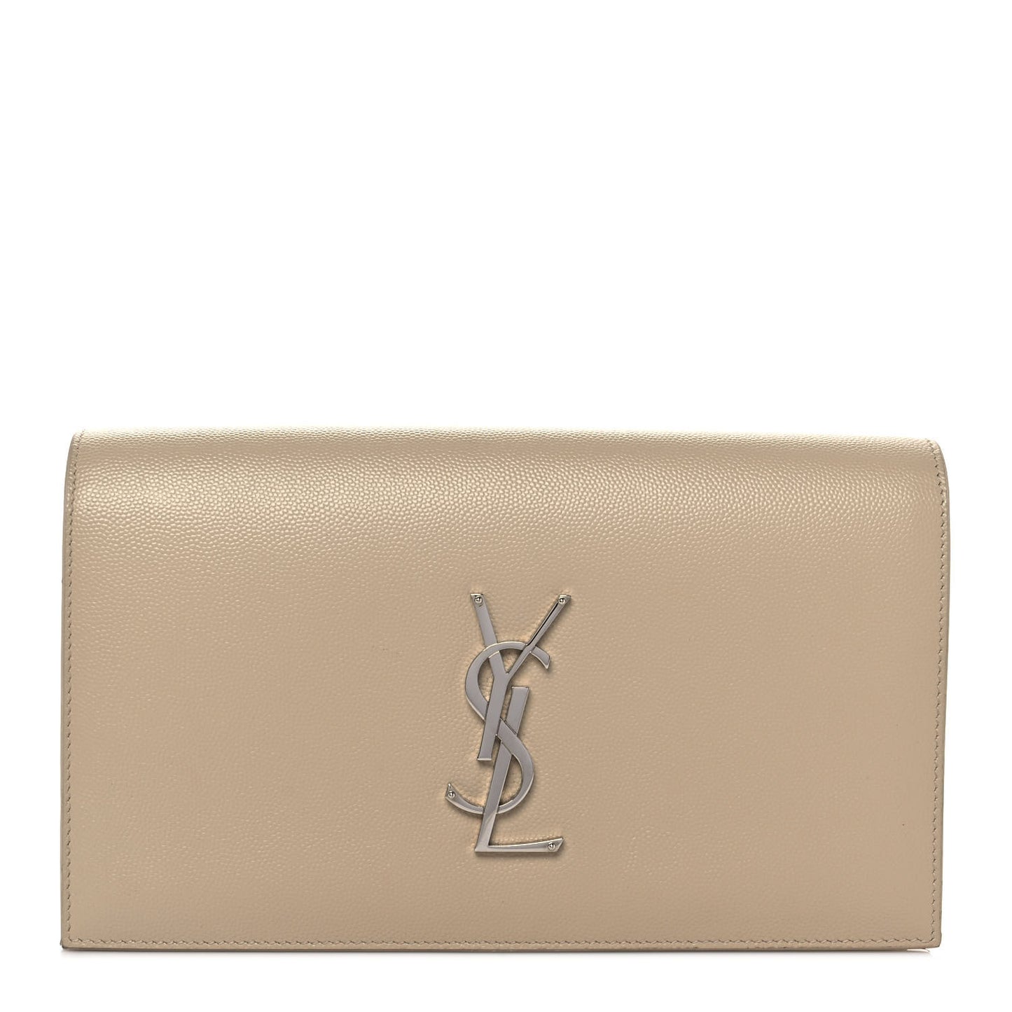 Grain De Poudre Classic Kate Monogram Clutch Nude Powder