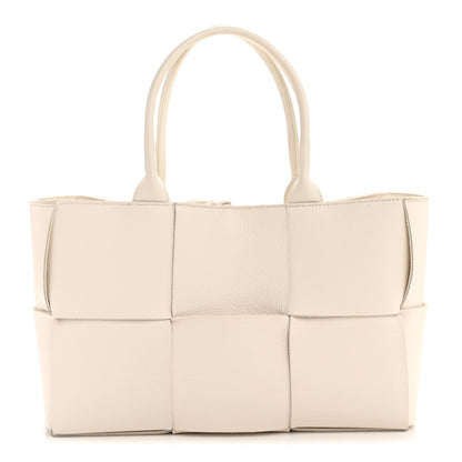 Bottega Veneta Grained Calfskin Maxi Intrecciato Small Arco Tote White 1 of 12