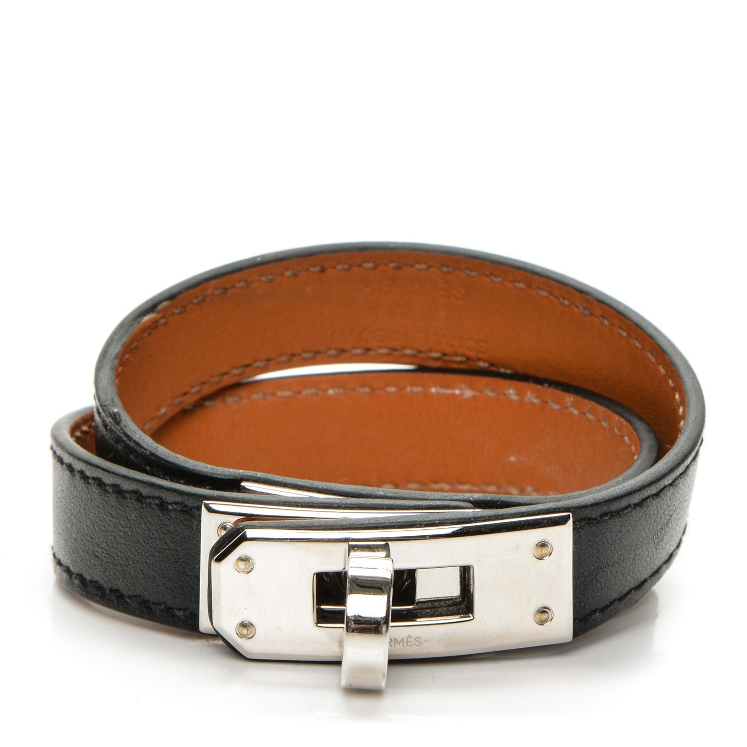 Hermes Box Kelly Double Tour Bracelet XS Black 1 of 8