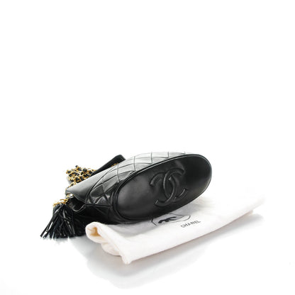 Chanel Lambskin Quilted Tassel Shoulder Bag Black 3 of 7