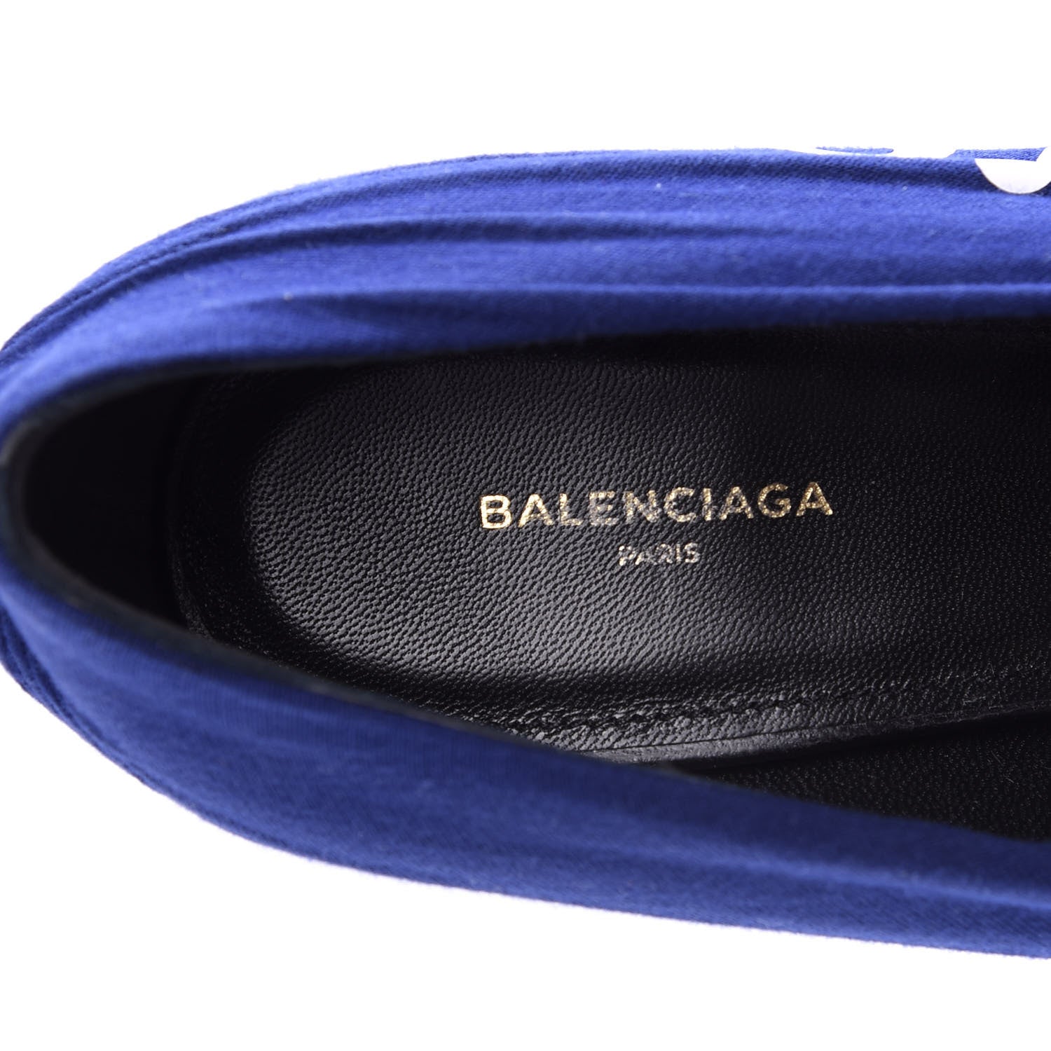 Balenciaga Jersey Crepe Political Campaign Logo Knife 115 Pointed Pumps 37 Blue 7 of 10