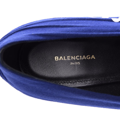 Balenciaga Jersey Crepe Political Campaign Logo Knife 115 Pointed Pumps 37 Blue 7 of 10