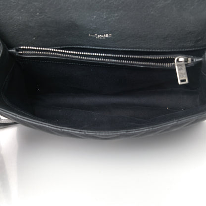 Saint Laurent Sheepskin Matelasse Chevron Monogram Large College Satchel Black 4 of 7
