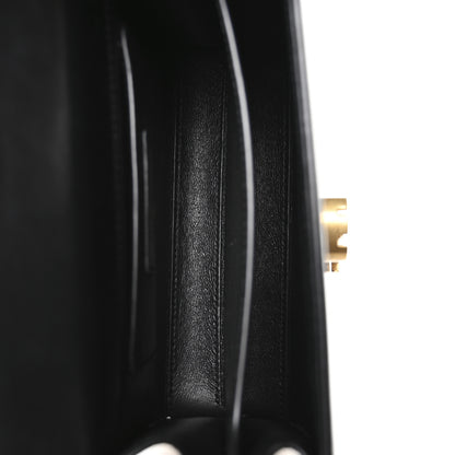 Saint Laurent Calfskin Mini Classic Monogram Cassandra Top Handle Black 5 of 11