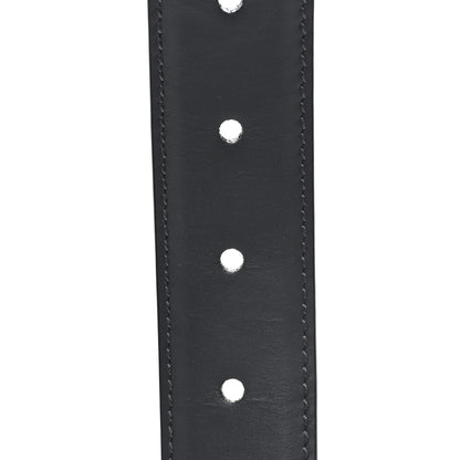 Gucci Selleria Calfskin GG Supreme Monogram Reversible Belt 95 38 Graphite Grey Black 4 of 5