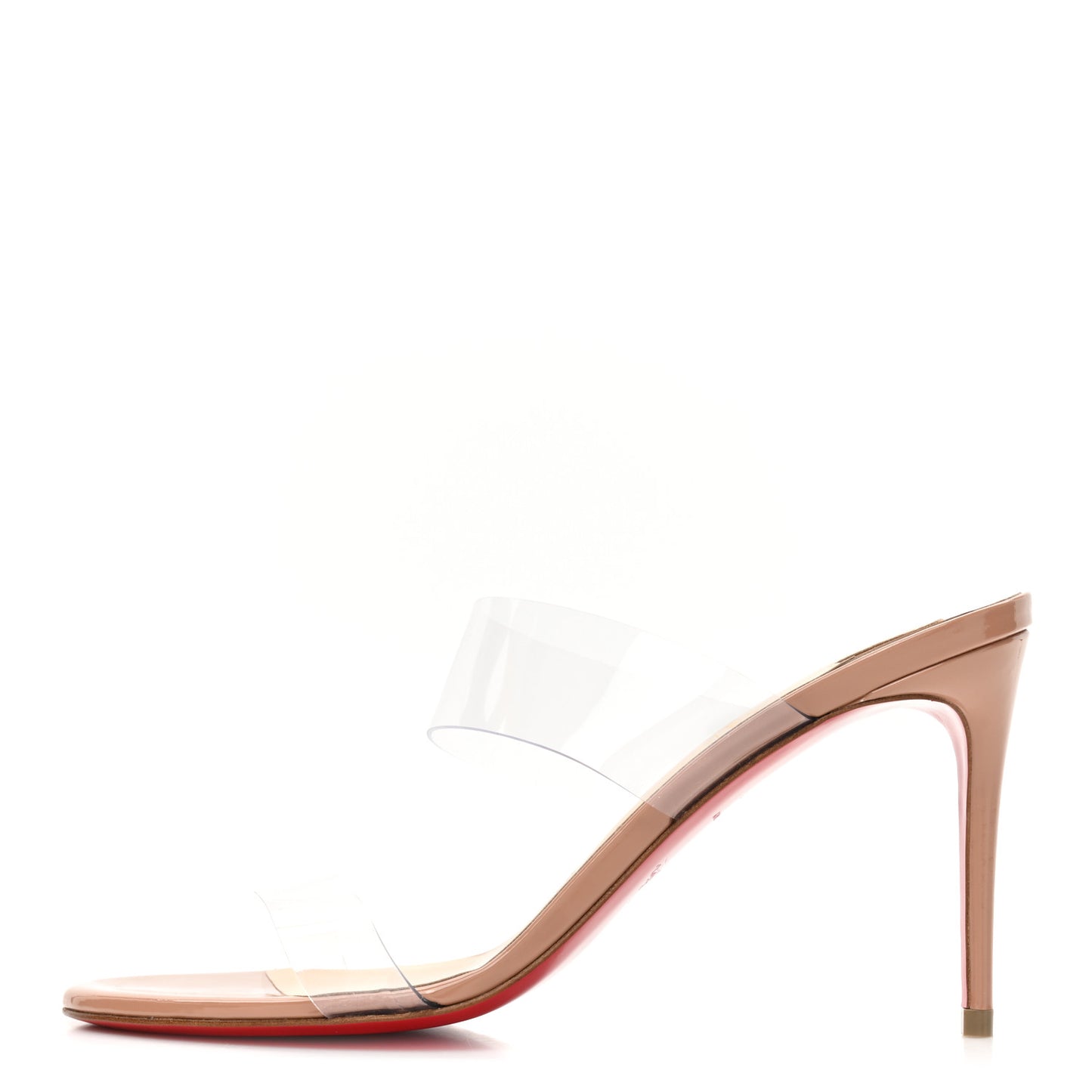 Patent PVC Just Nothing 85 Slide Sandals 37 Nude