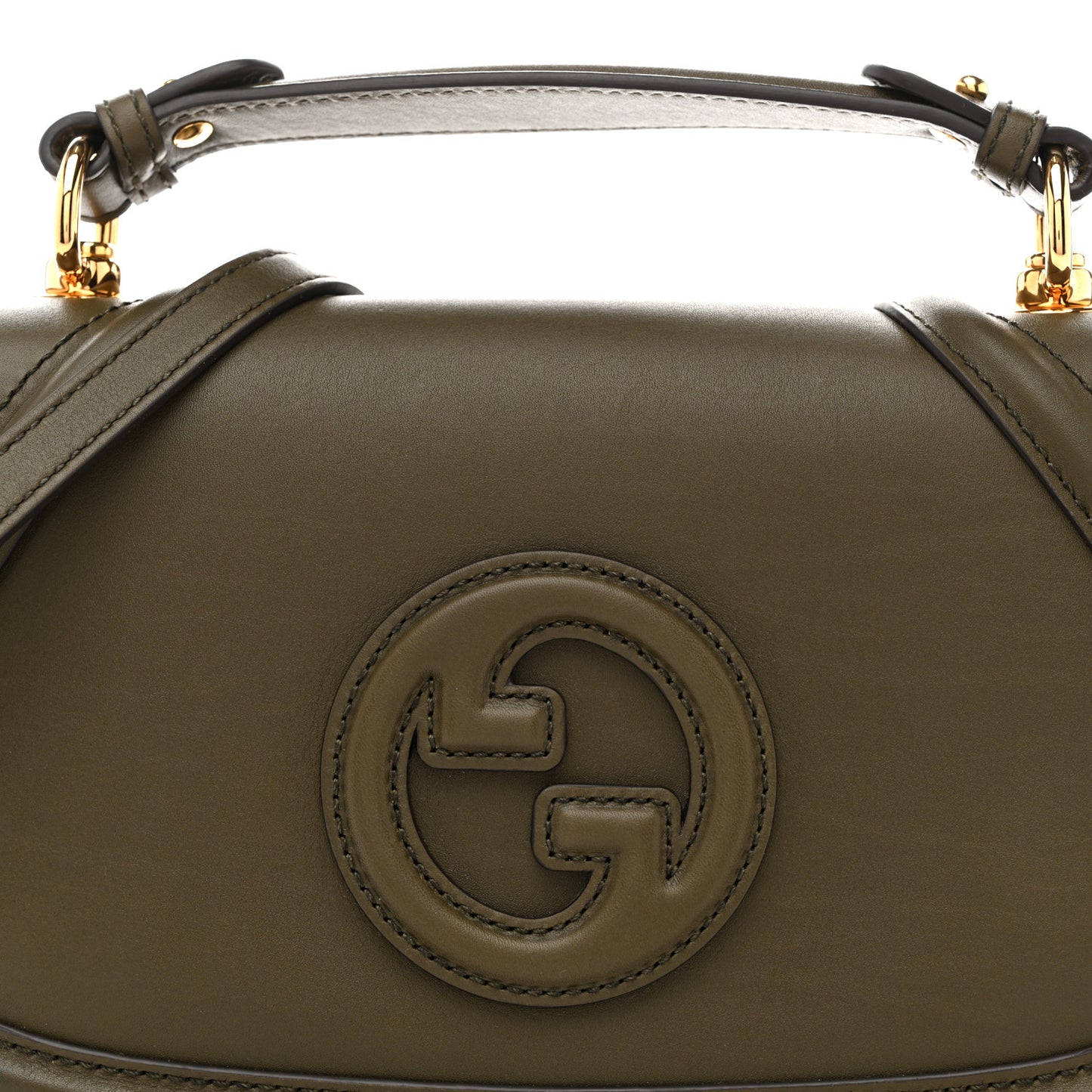 Roxy Calfskin Medium Blondie Top Handle Bag Forest Green