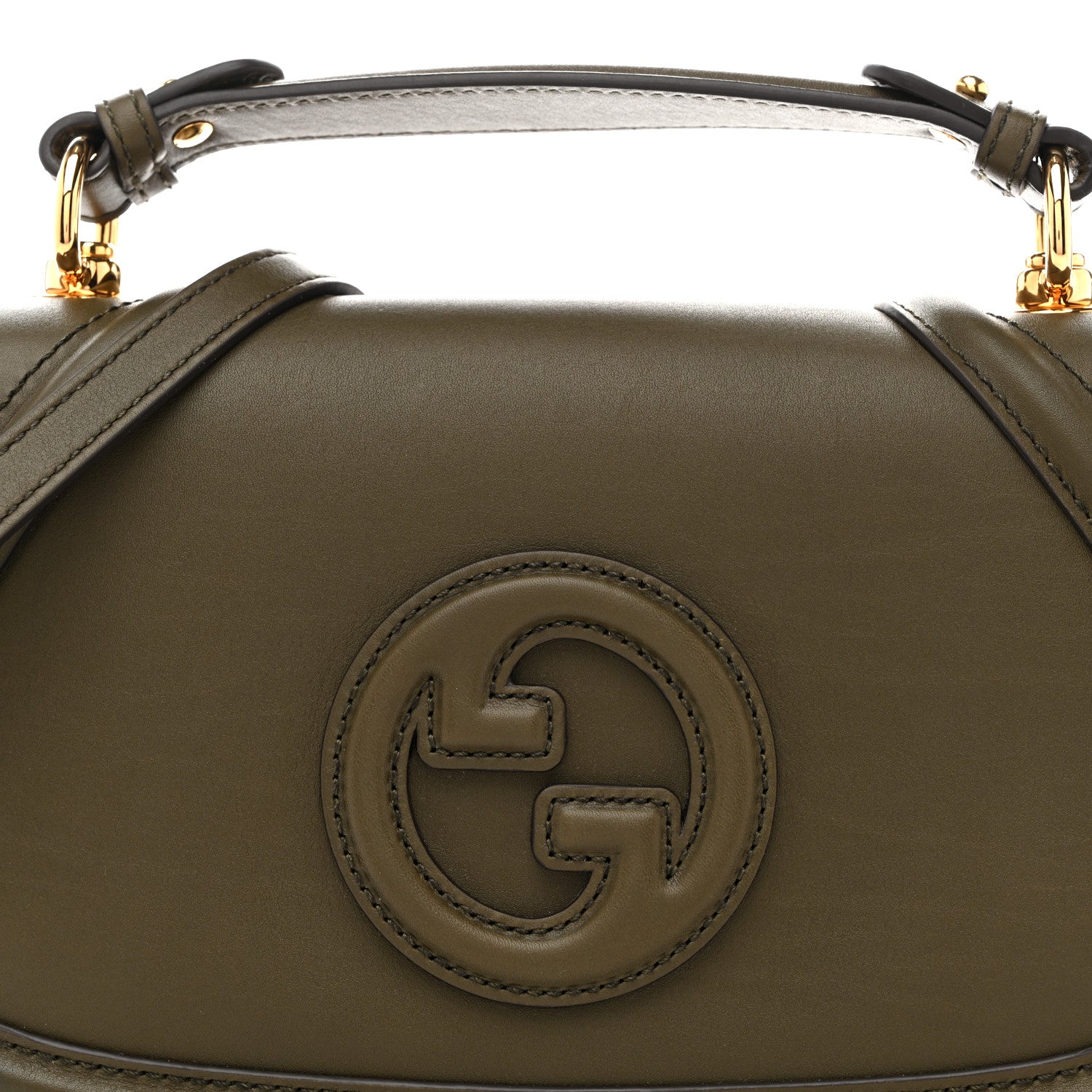 Gucci Roxy Calfskin Medium Blondie Top Handle Bag Forest Green 8 of 10