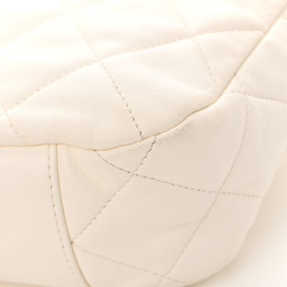 Chanel Lambskin Quilted Large CC Funky Town Hobo White 11 of 11