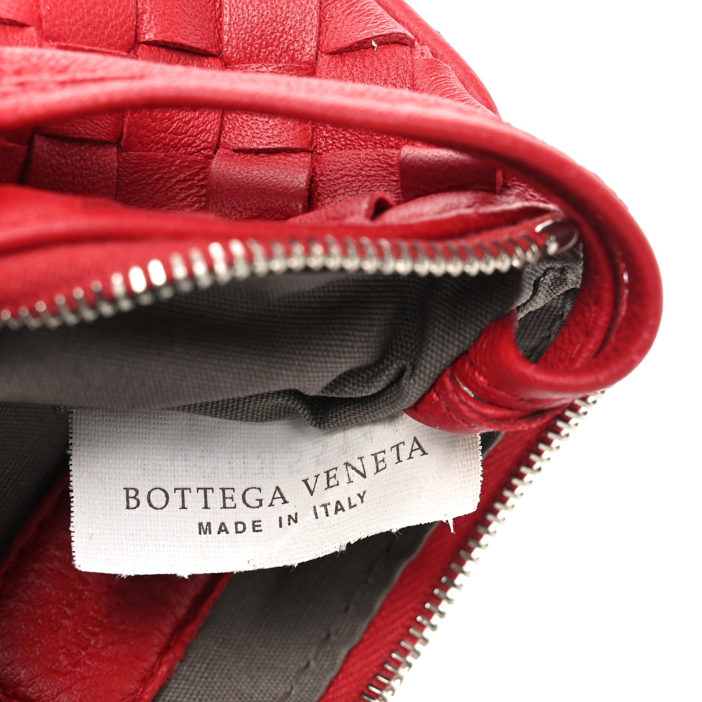 Nappa Intrecciato Key Holder Red