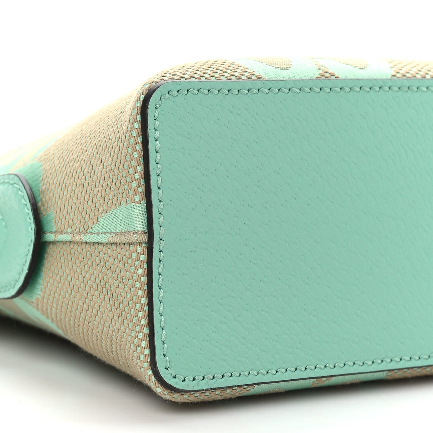 Monogram Jumbo GG Textured Dollar Calfskin Small Ophidia Dome Shoulder Bag Beige Pepperlight Mint