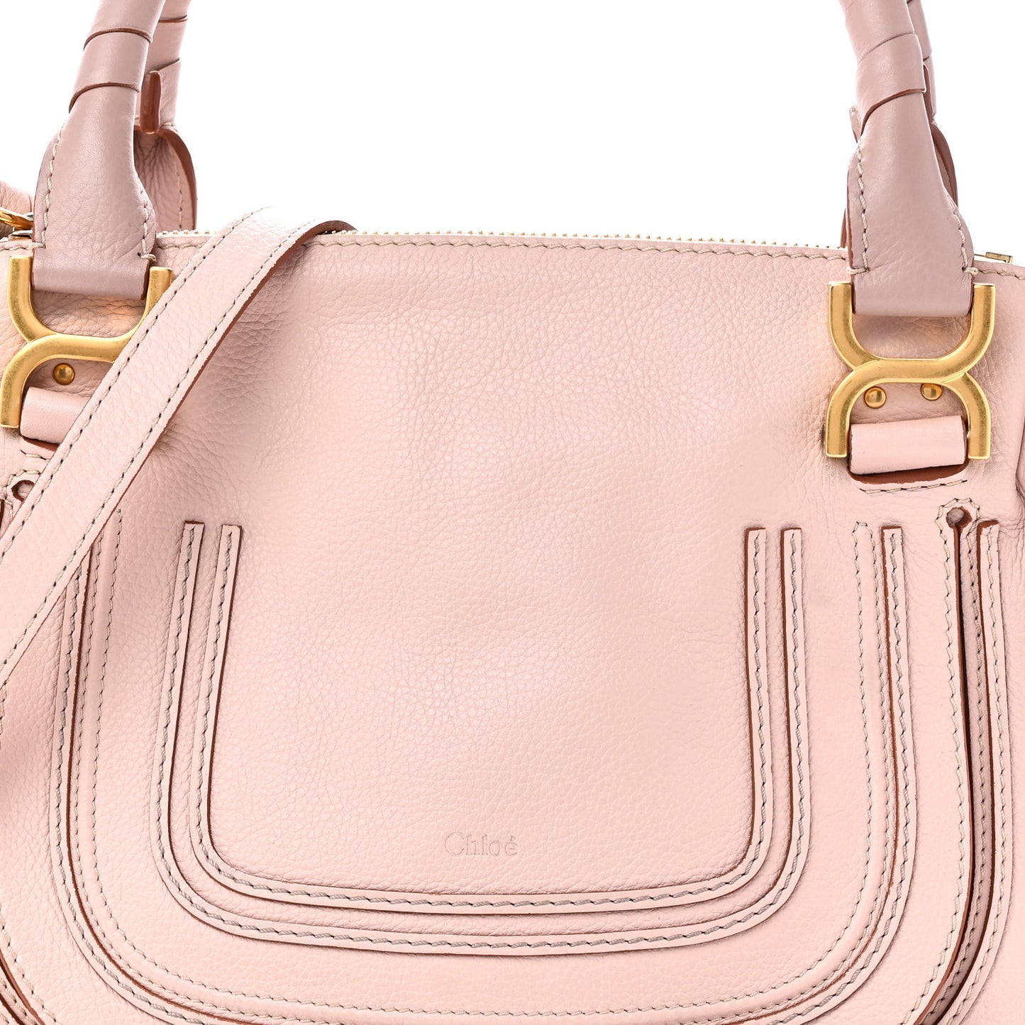 Calfskin Medium Marcie Satchel Nude Pink