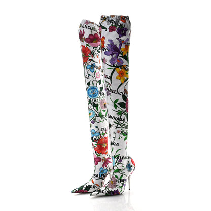 Balenciaga X GUCCI Jersey Floral Logo Boots 36 Multicolor Black 3 of 8