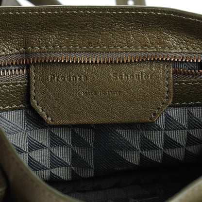 Proenza Schouler Lambskin PS1 Pouch Military Green 7 of 8