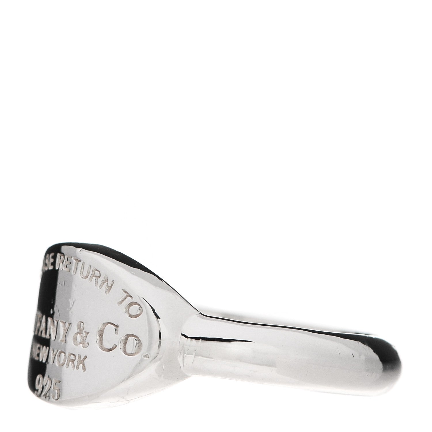 Tiffany Sterling Silver Return to Tiffany Oval Ring 53 6.5 3 of 5